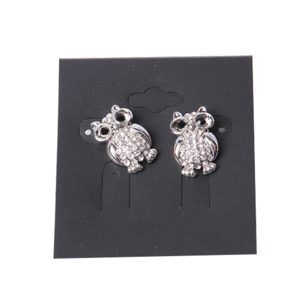 Customized Fashion Jewelry Gold Earring with Transparent Rhinestone