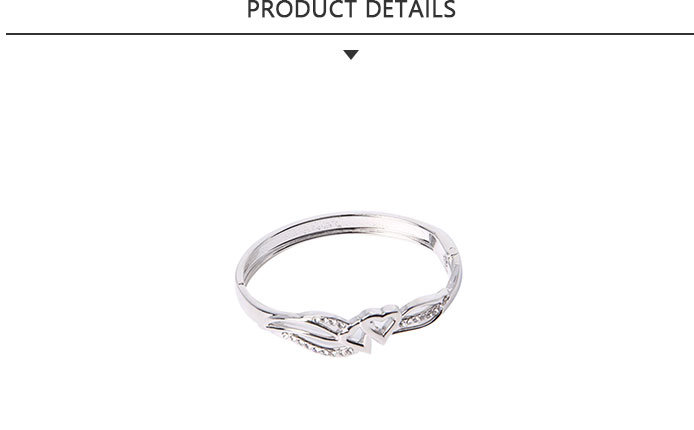 Factory Supply Jewelry Silver Stainless Steel Bracelet with Sweat Heart