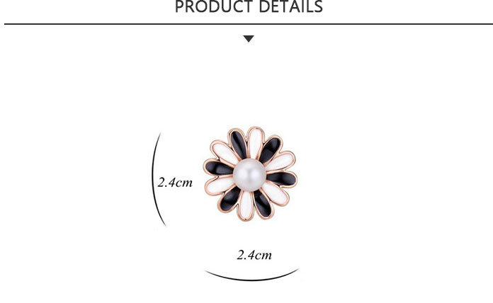 Wholesale Fashion jewelry Flower Shape Gold Pearl Brooch