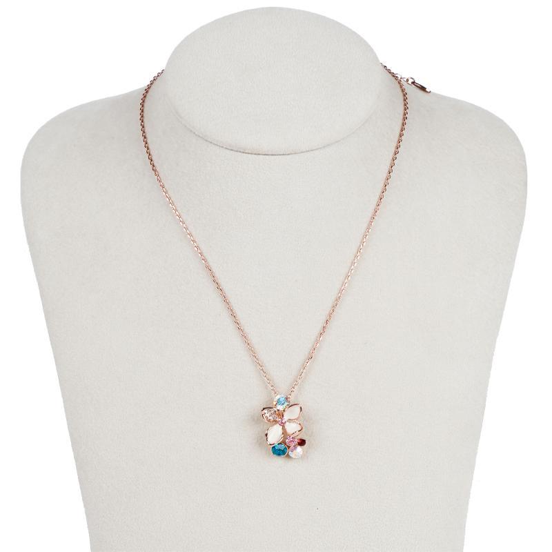 Fashion Rose Quartz Crystal Rope Necklace