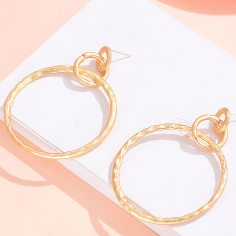 New Fashion Temperament Earrings for Women Niche Design Sense Geometric Earrings Round Face Slimming Earrings