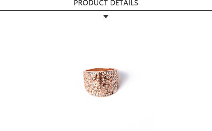 Quality Most Popular Fashion Jewelry Gold Ring with Rhinestone