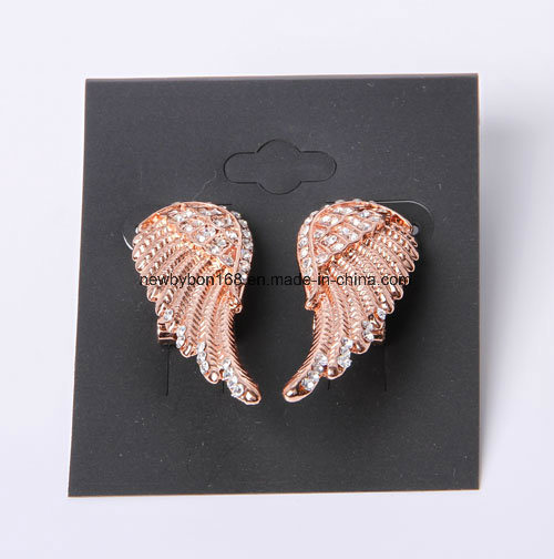 Fashion Jewelry Heart Designed Earrings with Rhinestones