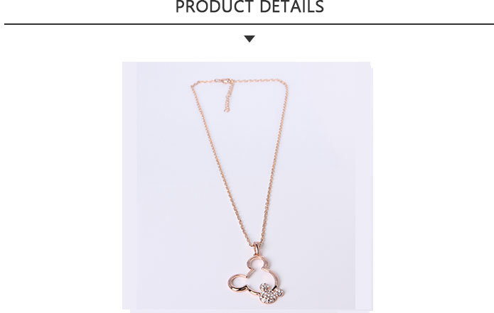 Hot Sale Fashion Jewelry Gold Mickey Pendant Necklace