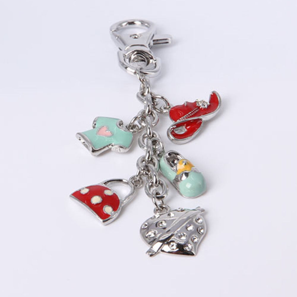 Promotional Alloy Keychain with Butterfly and Ladybug Shape