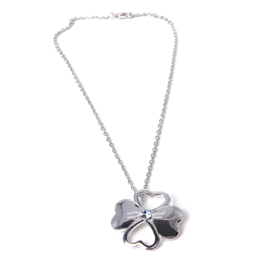 Economic Fashion Jewelry Alloy Rhine Stone Flower Pendant Necklace