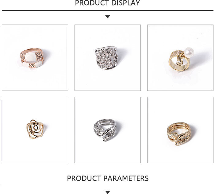 Large Diameter Fashion Jewelry Silver Ring with Rhinestone