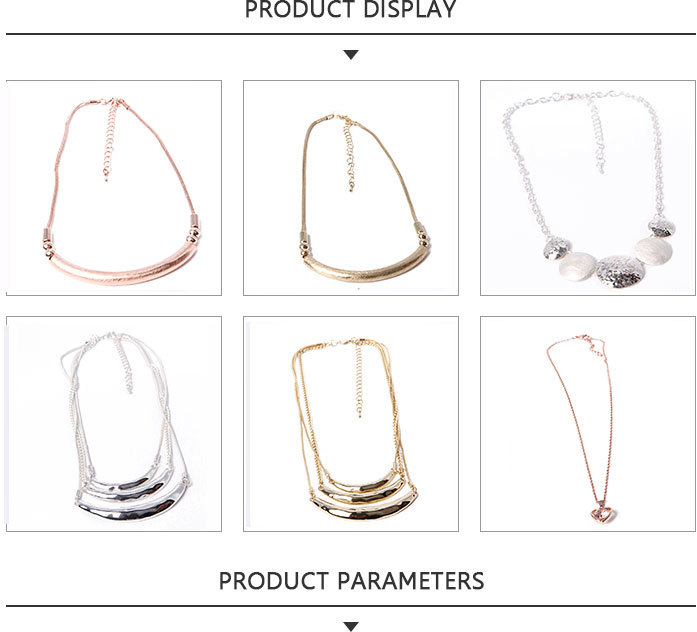 Good Quality Costume Fashion Jewelry Gold Necklace with Powder Drill