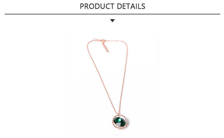 Ingenious Fashion Jewelry Gold Emerald Pendant Necklace