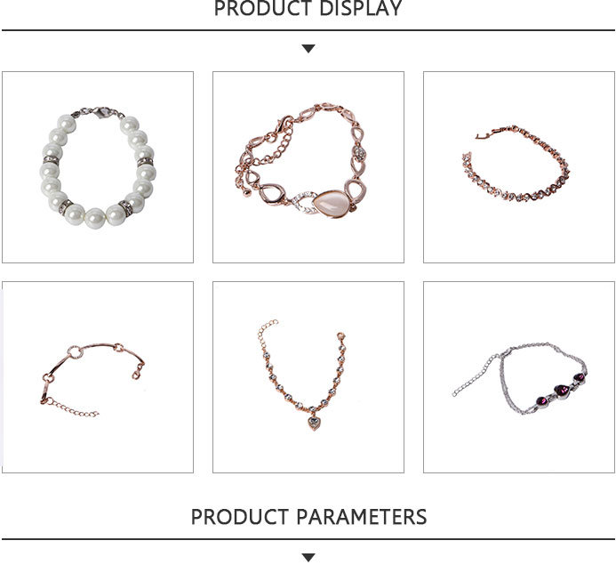 Most Popular Fashion Jewelry Silver Chain Bracelet Purple Diamond
