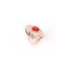 Rose Gold Plated Fashion Ring with Stones 