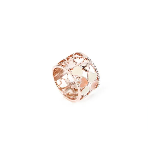 Rose Gold Plated Fashion Ring with Stones 