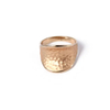 Fashion Jewelry Ring with Rhinestone and Pearl in Rose Gold Plated 