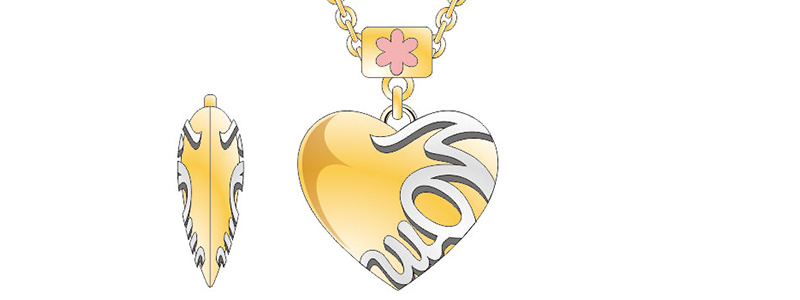 OEM Golden Leaf Shape for Mother′s Day Jewelry Set