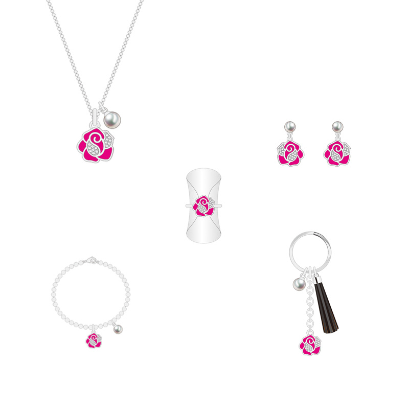 Summer Characteristic Fashion Flower Jewelry Set for Girls