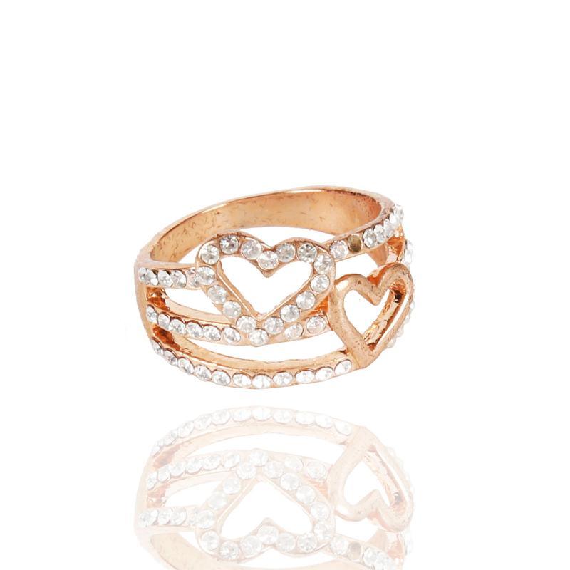 Irregular Rose Gold Diamond Ring