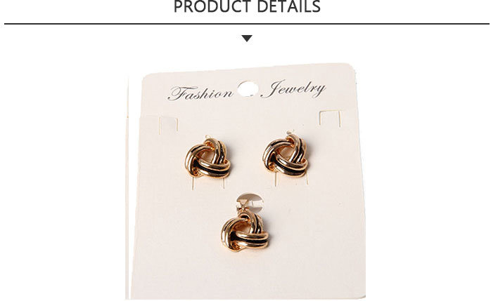 High Quality Fashion Gold Woven Pattern Jewelry Set