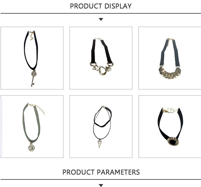 Fashion Fabric Jewelry Choker with Charm Rhinestones