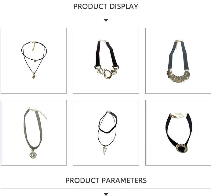 Trending Product Double Chain Necklace Choker with Stones