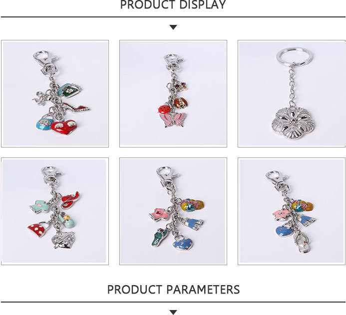 Exquisite Keychain with High Heel Pattern and Diamond