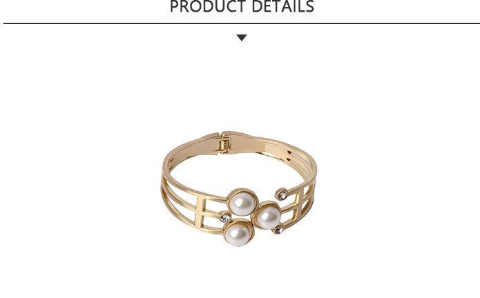 Hot Sale Fashion Jewelry Gold Bracelet with Pearl
