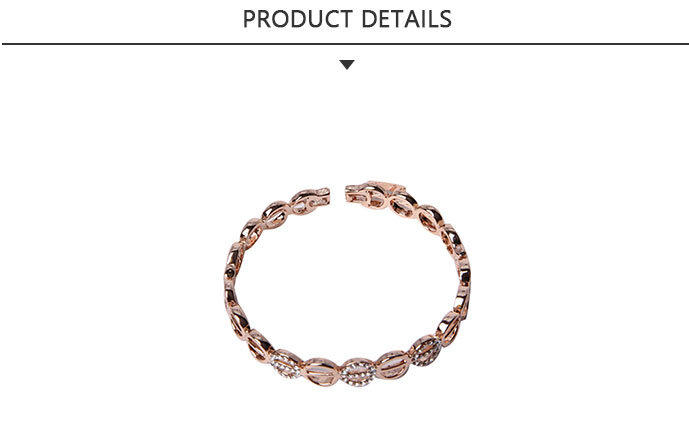 Adjustable Fashion Jewelry Glod Bracelet with Rhinestone