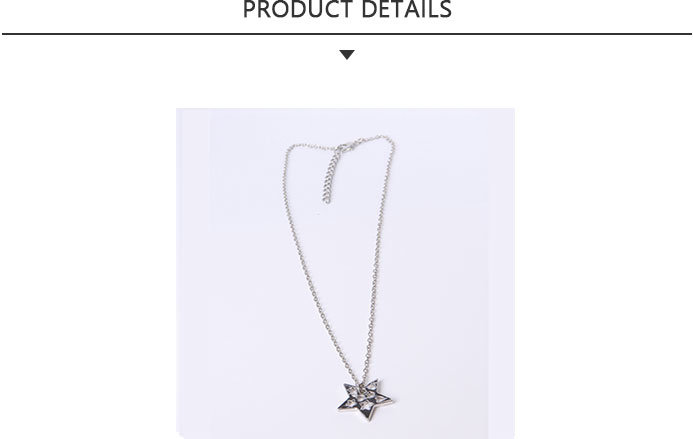 Wholesale Fashion Jewelry Alloy Pentagram Pendant Necklace