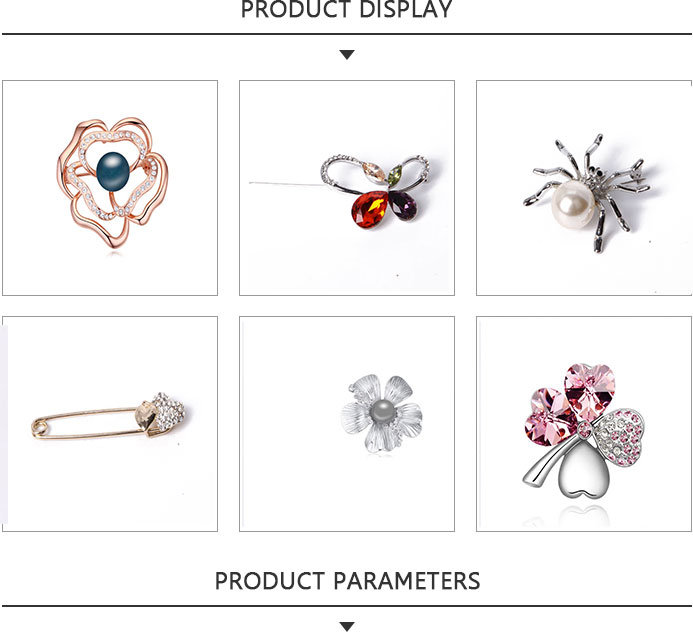 Ingenious Fashion jewelry Flower Silver Brooch with Bead