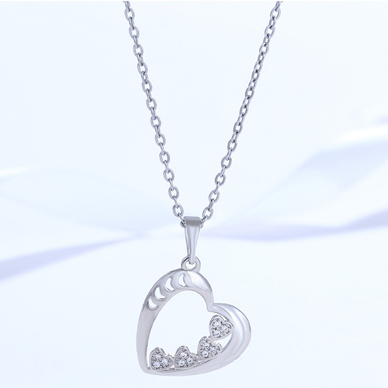 Light Luxury Niche New Explosive High-Grade Sterling Silver Love Necklace