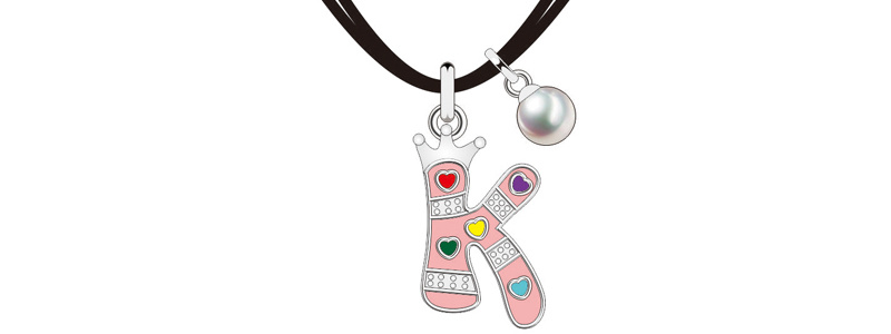 Obm High Cost Performance Naughty Pink Letters Jewelry Set