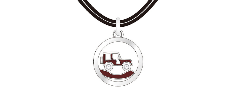 Individual Design Silver Ring Car Model Jewelry Set