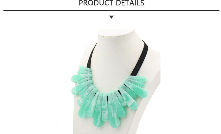 Wholesale Fashion Jewelry Green Pendant Necklace