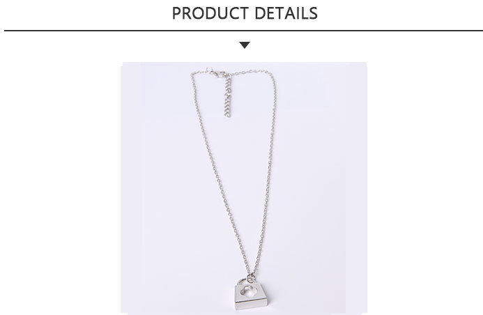 New Design Fashion Jewelry Silver Lock Pendant Necklace