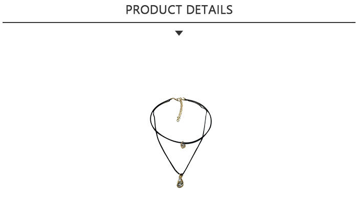 Trending Product Double Chain Necklace Choker with Stones