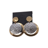 Fashion Jewelry Earrings with Oval Charms Metal Beads