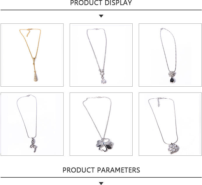 Economic Fashion Jewelry Alloy Rhine Stone Flower Pendant Necklace