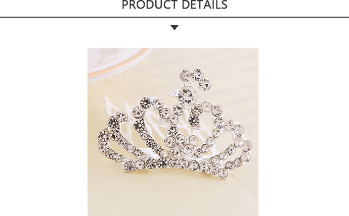 Fashion Hair Claws with Crown with White Diamond