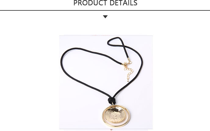 Quality Most Popular Fashion Jewelry Gold Pendant Rope Necklace