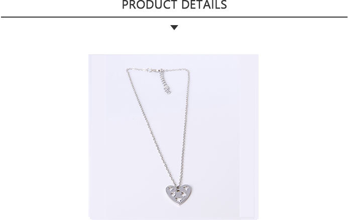 Economic Fashion Jewelry Alloy Heart-Shaped Pendant Necklace