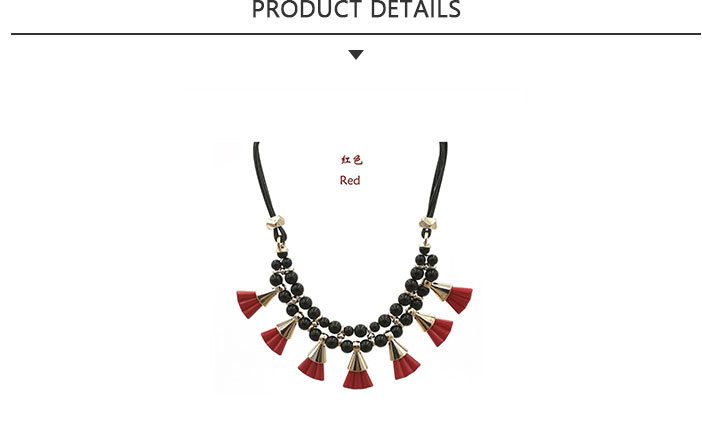 Personalised Fashion Jewelry Red Beaded Pendant Necklace