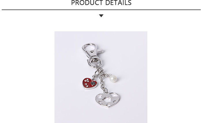 Fashion Keychain with Diamond and Pearl Decoration