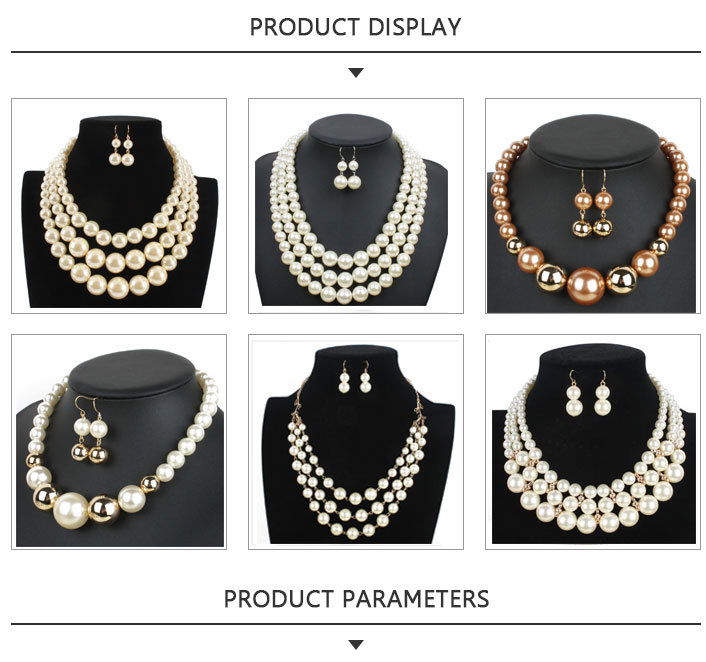 New Product Fashion Pearl Bead Necklace Jewelry Set