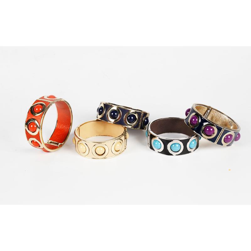 Five Colors Circle Pattern Fashion Bangle