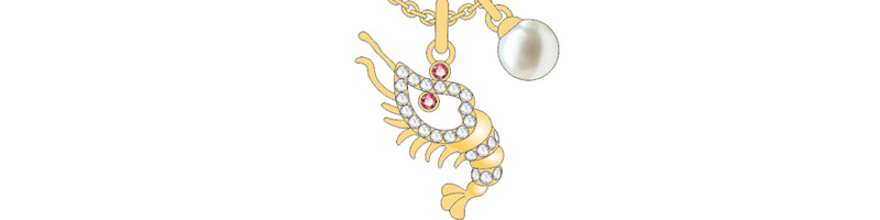 ODM New Product Marine Series Crayfish Shape Jewelry Set
