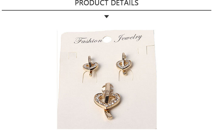 Best Price Fashion Gold Heart Shape Jewelry Set
