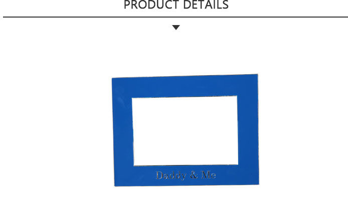 Simple Blue Photo Frame with Dad and Me