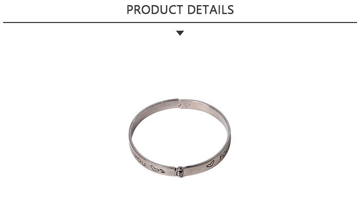 Flexible Adjustable Fashion Charm Bracelet Jewelry with Lettering