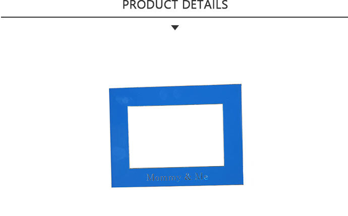 Simple Blue Photo Frame with Mommy and Me