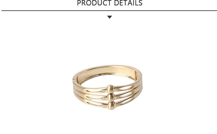 Hot Sale Fashion Gold Plated Bangle with Cutout Design