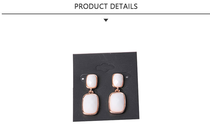 Fashion Jewelry Earring with White Faced Glass Beads